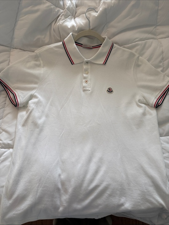 Moncler Other - Moncler White Polo with Red and Navy Trim